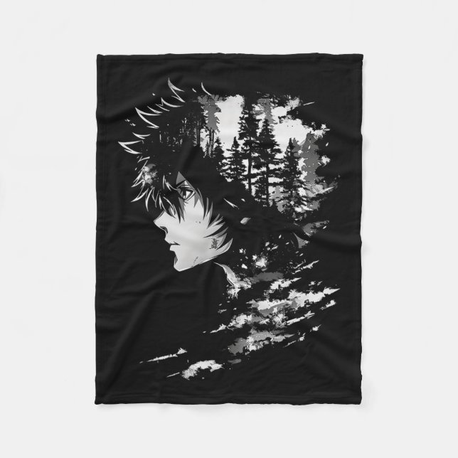 Anime Manga Graphic Illustration Anime 2  Fleece Blanket (Front)