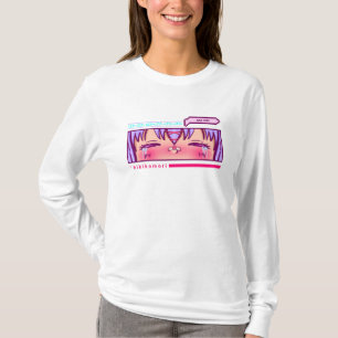 Anime Manga Hikikomori SAD Girl Japanese Font T-Shirt