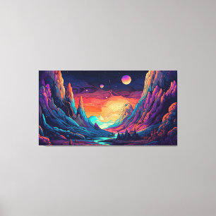 Anime manga line art canvas print