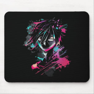 Anime Manga Motif Abstract Illustration Anime Mouse Mat