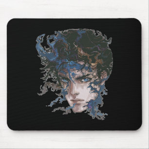 Anime Manga Motif Blue-eyes Art Anime  Mouse Mat