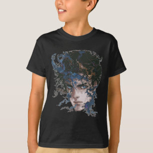 Anime Manga Motif Blue-eyes Art Anime  T-Shirt