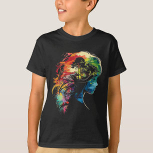 Anime Manga Motif Colourful Illustration Anime T-Shirt