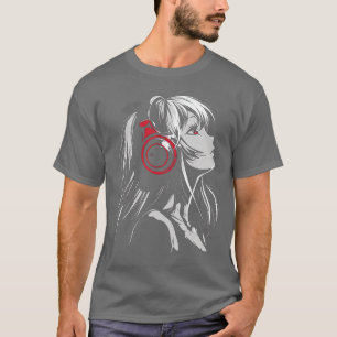 Anime Manga Motif Headphone Artwork Anime vintage T-Shirt