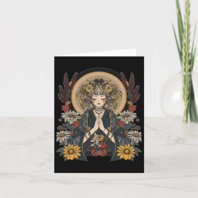 Anime Manga Motif Mandala Artwork Anime  Card (Front)