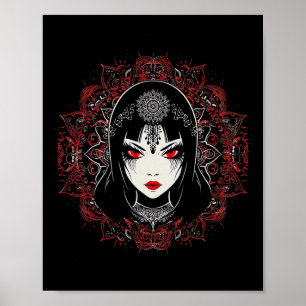 Anime Manga Motif Mandala Illustration Anime 1  Poster
