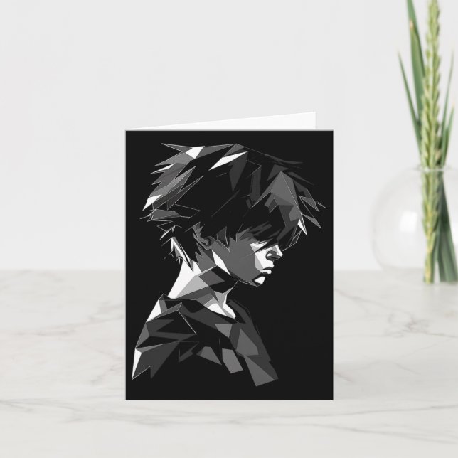 Anime Manga Motif Polygon Artwork Anime  Card (Front)