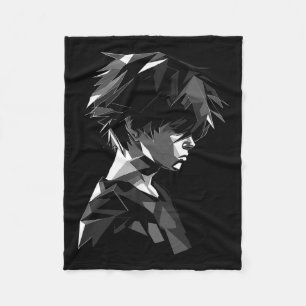 Anime Manga Motif Polygon Artwork Anime  Fleece Blanket