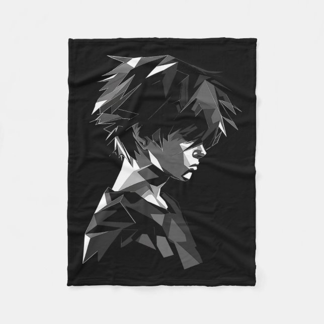 Anime Manga Motif Polygon Artwork Anime  Fleece Blanket (Front)