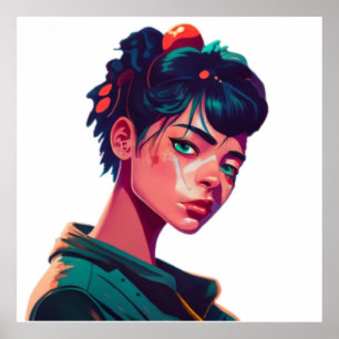 Anime manga pop art lovers pop lovers cartoon  poster