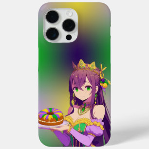 Anime Mardi Gras King cake iPhone 15 Pro Max Case