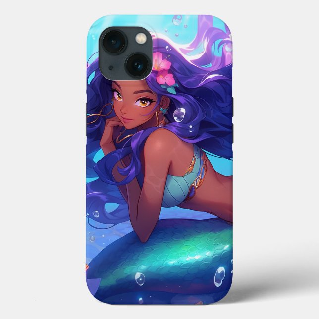Anime Mermaid Girl Fantasy Art Case-Mate iPhone Case (Back)