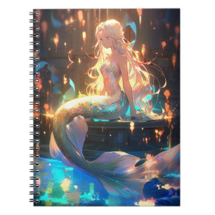 Anime Mermaid Girl Fantasy Art Notebook