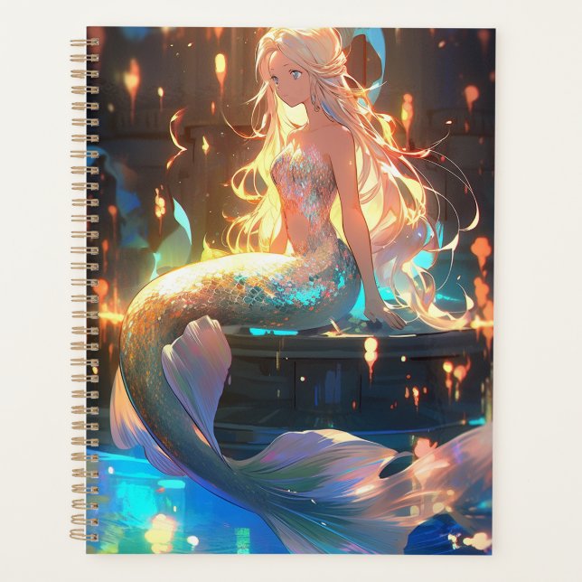 Anime Mermaid Girl Fantasy Art Planner (Front)
