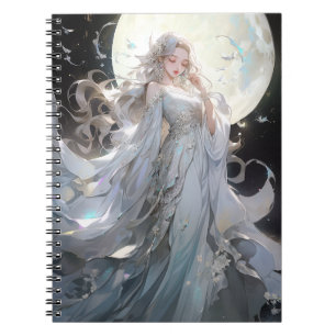 Anime Moon Princess Fantasy Art Notebook