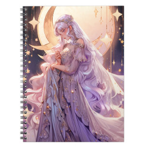 Anime Moon Princess Fantasy Art Notebook