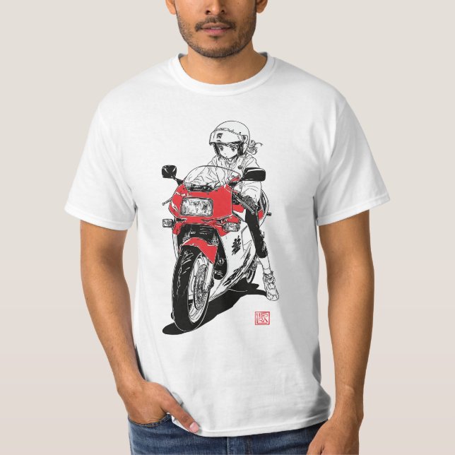 Anime Motor Girl V01 T-Shirt (Front)