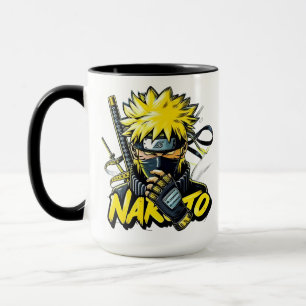 Anime Mug – Bold Yellow Hair Hero