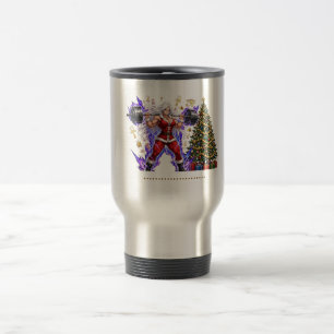 Anime Muscle Mummy Christmas - Gym Gainsmas Art Travel Mug