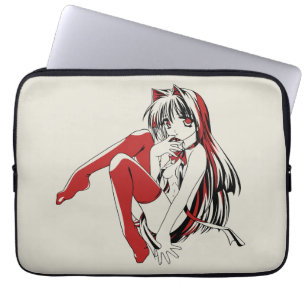 Anime Neko Cat Girl, Cute Spicy Furry, RBP Laptop Sleeve