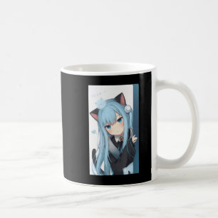 Anime Neko Cat Girl Pastel Kawaii Japanese Waifu O Coffee Mug