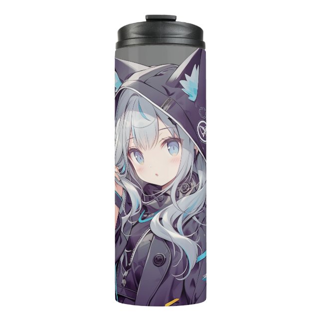 Anime Neko Kawaii Girl Series Thermal Tumbler (Front)
