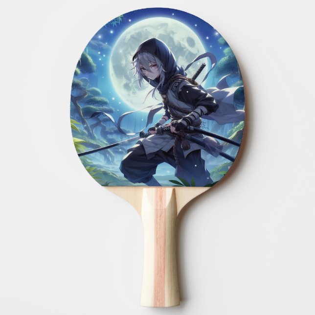 Anime Ninja Warrior Boy Ping Pong Paddle,  Ping Pong Paddle (Front)