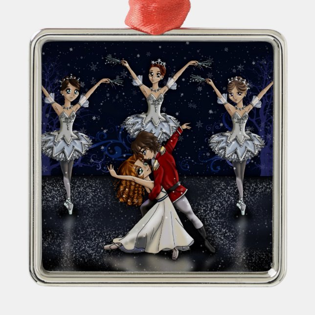 Anime Nutcracker Snowflakes Ornament (Front)