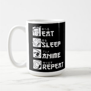 Anime Obsession: Eat, Sleep, Anime, Repeat Coffee Mug