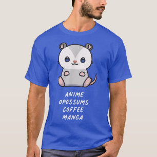 Anime Opossums Coffee Manga Kawaii Lover Aesthetic T-Shirt