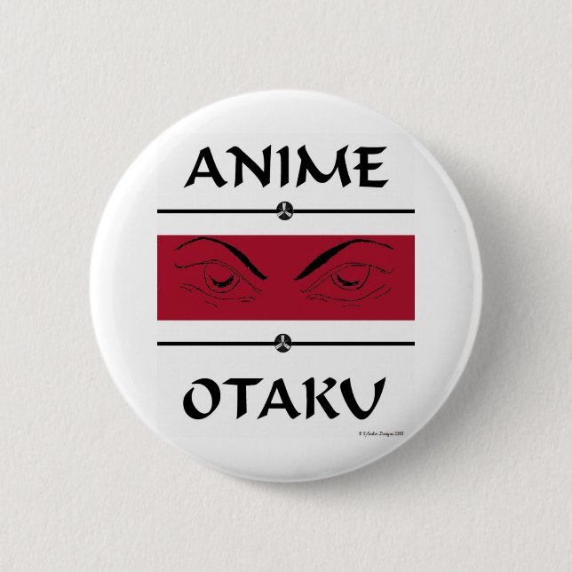 Anime Otaku Evil Eyes 6 Cm Round Badge (Front)