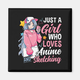 Anime Otaku Gift Just A Girl Who Loves Anime And S Magnet