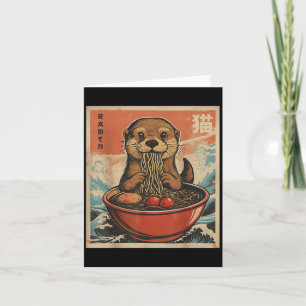 Anime Otter Ramen Japanese Funny Kawaii Gift Men W Card