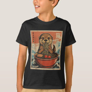 Anime Otter Ramen Japanese Funny Kawaii Gift Men W T-Shirt