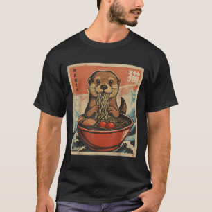 Anime Otter Ramen Japanese Funny Kawaii Gift Men W T-Shirt