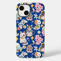 Anime Overload Cute Pattern Blue BG