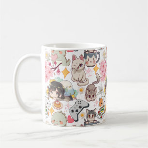 Anime Overload Cute Pattern Coffee Mug