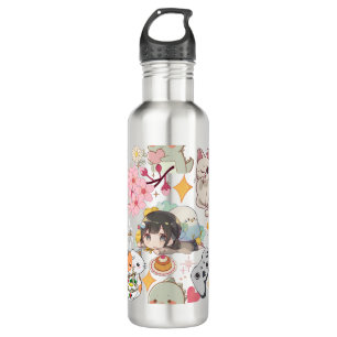 Anime Overload Cute Pattern D Grey BG 710 Ml Water Bottle