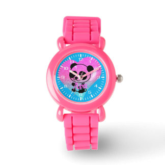 Anime Panda Heart Pink Glitter Bracelet Watch