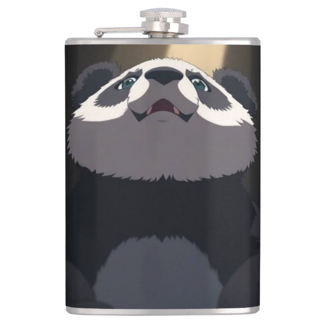 Anime panda hip flask (Front)