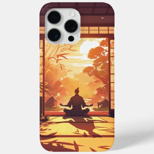 Anime Phone Case - Martial Artist Meditating (Back)