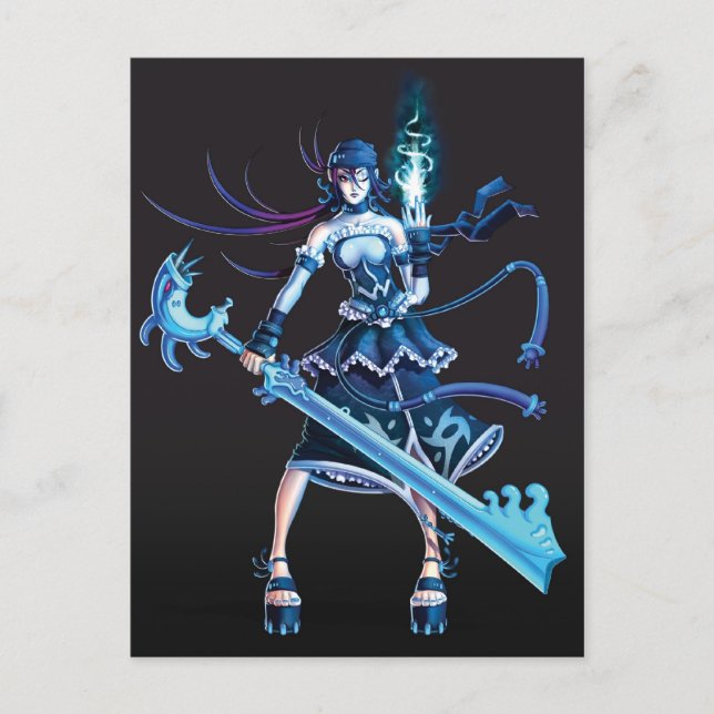 Anime Pirate Girl Postcard (Front)