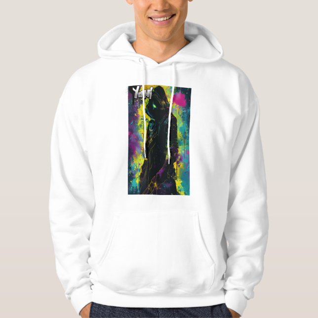 Anime Pop Art Poster Tee - Futuristic, Vibrant (Front)