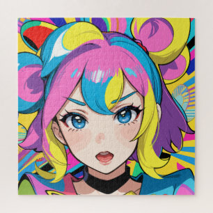 Anime pop girl  jigsaw puzzle