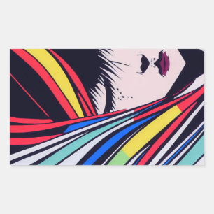 Anime Portrait Rectangular Sticker