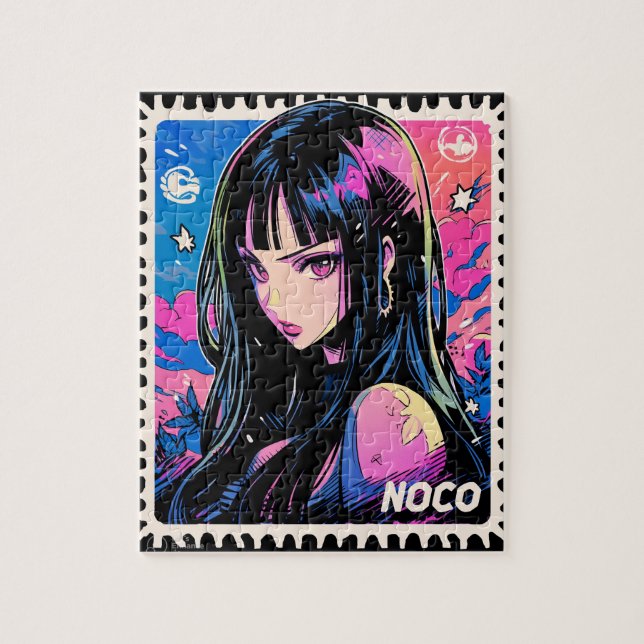 anime postage stamp jigsaw puzzle (Vertical)
