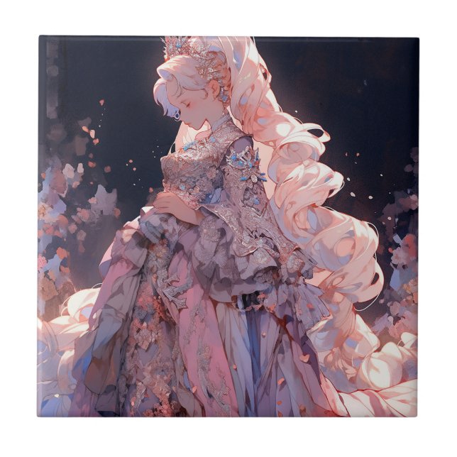 Anime Princess Fantasy Art Tile (Front)