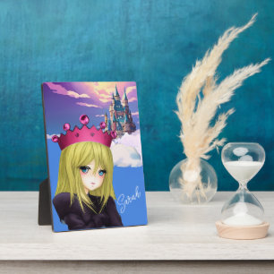 Anime Princess with Floating Castle  Plaque