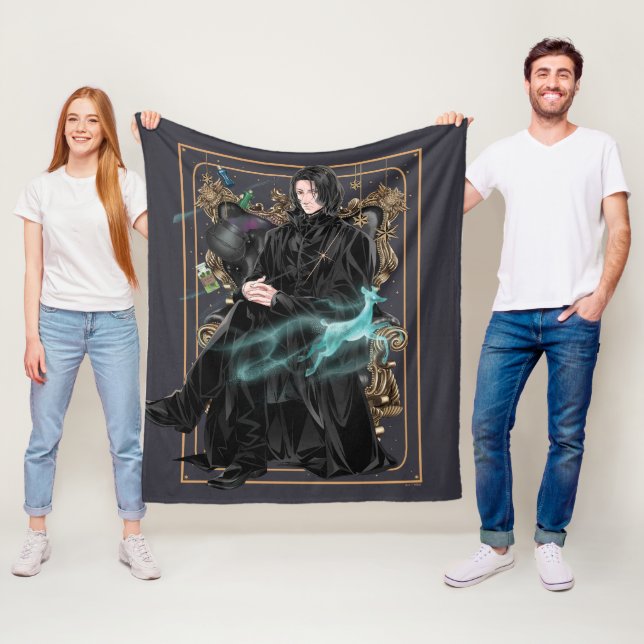 Anime Professor Severus Snape Seated Fleece Blanket (In Situ)