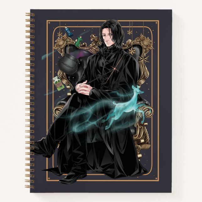Anime Professor Severus Snape Seated Notebook (Front)